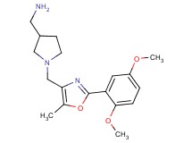 1-(1-{[2-(2,5-dimethoxyphenyl)-5-methyl-1,3-oxazol-4-yl]methyl}pyrrolidin-3-yl)methanamine