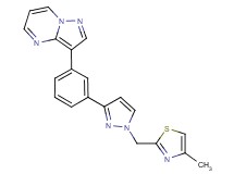 3-(3-{1-[(4-methyl-1,3-thiazol-2-yl)methyl]-1H-pyrazol-3-yl}phenyl)pyrazolo[1,5-a]pyrimidine
