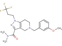 5-(3-methoxybenzyl)-N,N-dimethyl-1-(3,3,3-trifluoropropyl)-4,5,6,7-tetrahydro-1H-pyrazolo[4,3-c]pyridine-3-carboxamide