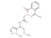 N-[2-methoxy-1-(1-methyl-1H-pyrazol-5-yl)ethyl]-2-(4-methyl-1-oxo-2(1H)-phthalazinyl)acetamide