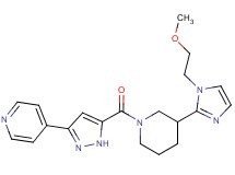 4-[5-({3-[1-(2-methoxyethyl)-1H-imidazol-2-yl]piperidin-1-yl}carbonyl)-1H-pyrazol-3-yl]pyridine