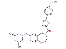7-{[(2R*,6S*)-2,6-dimethyl-4-morpholinyl]methyl}-4-[5-(4-methoxyphenyl)-2-furoyl]-2,3,4,5-tetrahydro-1,4-benzoxazepine