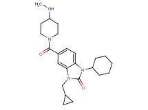 1-cyclohexyl-3-(cyclopropylmethyl)-5-{[4-(methylamino)-1-piperidinyl]carbonyl}-1,3-dihydro-2H-benzimidazol-2-one hydrochloride