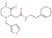 N-[2-(1-cyclohexen-1-yl)ethyl]-2-[1-(3-furylmethyl)-3-oxo-2-piperazinyl]acetamide