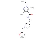 1-ethyl-N-{[1-(2-furylmethyl)pyrrolidin-3-yl]methyl}-3,5-dimethyl-1H-pyrazole-4-carboxamide