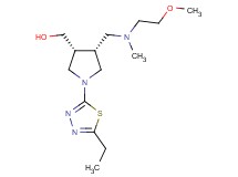 ((3R*,4R*)-1-(5-ethyl-1,3,4-thiadiazol-2-yl)-4-{[(2-methoxyethyl)(methyl)amino]methyl}-3-pyrrolidinyl)methanol