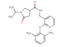 N-{[2-(2,6-dimethylphenoxy)-3-pyridinyl]methyl}-1-isopropyl-5-oxo-3-pyrrolidinecarboxamide