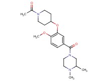 4-{3-[(1-acetyl-4-piperidinyl)oxy]-4-methoxybenzoyl}-1,2-dimethylpiperazine