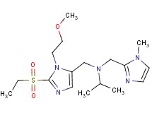 N-{[2-(ethylsulfonyl)-1-(2-methoxyethyl)-1H-imidazol-5-yl]methyl}-N-[(1-methyl-1H-imidazol-2-yl)methyl]-2-propanamine