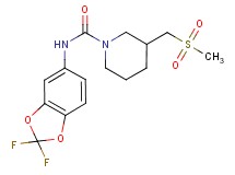 N-(2,2-difluoro-1,3-benzodioxol-5-yl)-3-[(methylsulfonyl)methyl]piperidine-1-carboxamide