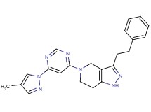 5-[6-(4-methyl-1H-pyrazol-1-yl)pyrimidin-4-yl]-3-(2-phenylethyl)-4,5,6,7-tetrahydro-1H-pyrazolo[4,3-c]pyridine