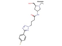 4-[5-(4-fluorophenyl)-2H-tetrazol-2-yl]-N-[(3R,5S)-5-(hydroxymethyl)-1-methylpyrrolidin-3-yl]butanamide