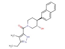 (3S*,4S*)-1-[(3-ethyl-4-methyl-1H-pyrazol-5-yl)carbonyl]-4-(2-naphthyl)piperidin-3-ol
