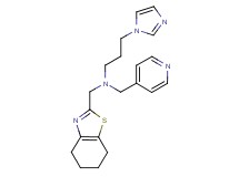 3-(1H-imidazol-1-yl)-N-(pyridin-4-ylmethyl)-N-(4,5,6,7-tetrahydro-1,3-benzothiazol-2-ylmethyl)propan-1-amine