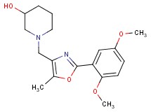 1-{[2-(2,5-dimethoxyphenyl)-5-methyl-1,3-oxazol-4-yl]methyl}piperidin-3-ol