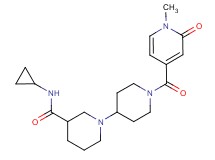 N-cyclopropyl-1'-[(1-methyl-2-oxo-1,2-dihydropyridin-4-yl)carbonyl]-1,4'-bipiperidine-3-carboxamide