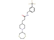 3-[1-(1,4-dithiepan-6-yl)-4-piperidinyl]-N-[3-(trifluoromethyl)benzyl]propanamide