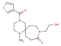9-(2-hydroxyethyl)-1-methyl-4-(3-thienylcarbonyl)-1,4,9-triazaspiro[5.6]dodecan-10-one