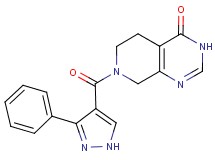 7-[(3-phenyl-1H-pyrazol-4-yl)carbonyl]-5,6,7,8-tetrahydropyrido[3,4-d]pyrimidin-4(3H)-one
