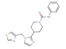 N-phenyl-4-[1-(1,3-thiazol-4-ylmethyl)-1H-imidazol-2-yl]-1-piperidinecarboxamide