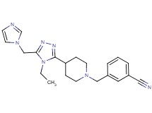3-({4-[4-ethyl-5-(1H-imidazol-1-ylmethyl)-4H-1,2,4-triazol-3-yl]piperidin-1-yl}methyl)benzonitrile