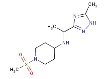 1-(methylsulfonyl)-N-[1-(5-methyl-1H-1,2,4-triazol-3-yl)ethyl]piperidin-4-amine