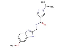 1-isopropyl-N-[(6-methoxy-1H-benzimidazol-2-yl)methyl]-1H-pyrazole-4-carboxamide
