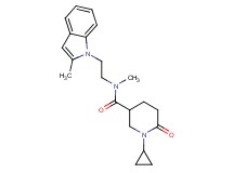 1-cyclopropyl-N-methyl-N-[2-(2-methyl-1H-indol-1-yl)ethyl]-6-oxo-3-piperidinecarboxamide