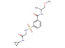 3-({[2-(cyclopropylamino)-2-oxoethyl]amino}sulfonyl)-N-(2-methoxy-1-methylethyl)benzamide