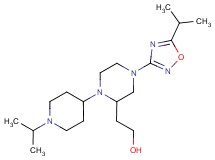 2-[4-(5-isopropyl-1,2,4-oxadiazol-3-yl)-1-(1-isopropyl-4-piperidinyl)-2-piperazinyl]ethanol