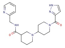 1'-(1H-pyrazol-3-ylcarbonyl)-N-(pyridin-2-ylmethyl)-1,4'-bipiperidine-3-carboxamide