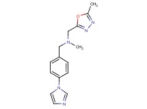 1-[4-(1H-imidazol-1-yl)phenyl]-N-methyl-N-[(5-methyl-1,3,4-oxadiazol-2-yl)methyl]methanamine
