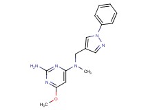 6-methoxy-N~4~-methyl-N~4~-[(1-phenyl-1H-pyrazol-4-yl)methyl]-2,4-pyrimidinediamine
