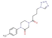 1-(4-methylphenyl)-4-[4-(1H-tetrazol-1-yl)butanoyl]-2-piperazinone