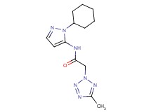 N-(1-cyclohexyl-1H-pyrazol-5-yl)-2-(5-methyl-2H-tetrazol-2-yl)acetamide
