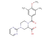 1-(4-methoxy-3,5-dimethylbenzoyl)-4-pyrimidin-2-ylpiperazine-2-carboxylic acid