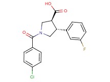(3S*,4R*)-1-(4-chlorobenzoyl)-4-(3-fluorophenyl)pyrrolidine-3-carboxylic acid