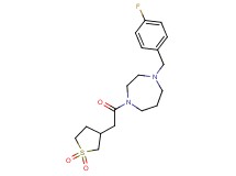 1-[(1,1-dioxidotetrahydro-3-thienyl)acetyl]-4-(4-fluorobenzyl)-1,4-diazepane