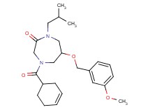 4-(3-cyclohexen-1-ylcarbonyl)-1-isobutyl-6-[(3-methoxybenzyl)oxy]-1,4-diazepan-2-one