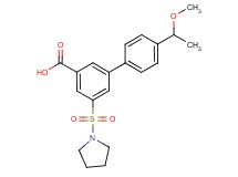 4'-(1-methoxyethyl)-5-(pyrrolidin-1-ylsulfonyl)biphenyl-3-carboxylic acid