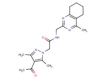 2-(4-acetyl-3,5-dimethyl-1H-pyrazol-1-yl)-N-[(4-methyl-5,6,7,8-tetrahydroquinazolin-2-yl)methyl]acetamide