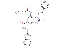 N-(imidazo[1,2-a]pyridin-2-ylmethyl)-7-[(methoxyacetyl)amino]-1-(2-phenylethyl)-1H-benzimidazole-5-carboxamide