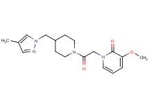 3-methoxy-1-(2-{4-[(4-methyl-1H-pyrazol-1-yl)methyl]piperidin-1-yl}-2-oxoethyl)pyridin-2(1H)-one