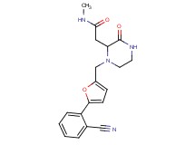 2-(1-{[5-(2-cyanophenyl)-2-furyl]methyl}-3-oxopiperazin-2-yl)-N-methylacetamide
