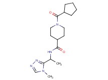 1-(cyclopentylcarbonyl)-N-[1-(4-methyl-4H-1,2,4-triazol-3-yl)ethyl]-4-piperidinecarboxamide