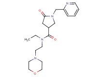 N-ethyl-N-[2-(4-morpholinyl)ethyl]-5-oxo-1-(2-pyridinylmethyl)-3-pyrrolidinecarboxamide