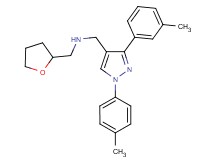 1-[3-(3-methylphenyl)-1-(4-methylphenyl)-1H-pyrazol-4-yl]-N-(tetrahydro-2-furanylmethyl)methanamine