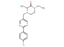 4-{[2-(4-chlorophenyl)pyrimidin-5-yl]methyl}-1-ethyl-3-methylpiperazin-2-one