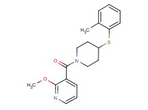 2-methoxy-3-({4-[(2-methylphenyl)thio]-1-piperidinyl}carbonyl)pyridine