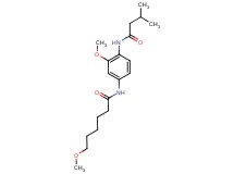 6-methoxy-N-{3-methoxy-4-[(3-methylbutanoyl)amino]phenyl}hexanamide